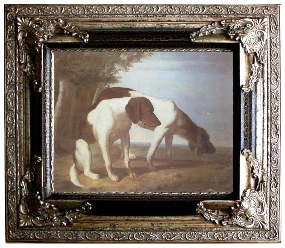 framed  Jacques-Laurent Agasse Foxhounds in a Landscape, Ta053